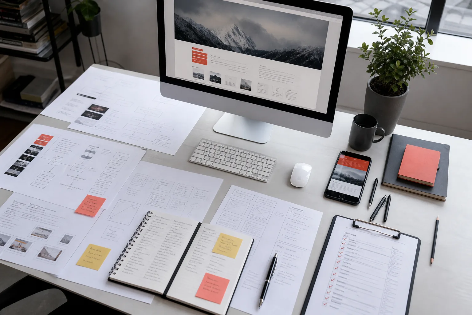 Vue de travail du site FGenix avec architecture des pages et interface responsive