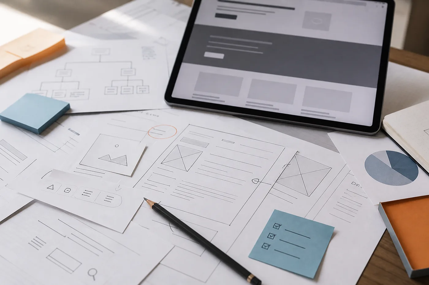 Documents de parcours, maquettes et notes de cadrage pour une mission web